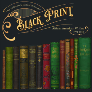 Black Print logo featuring book spines