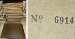 A stack of Book of Views and example of a copy number.